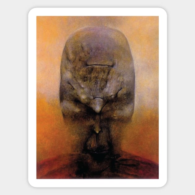 Zdzislaw Beksinski - artwork untitled Sticker by QualityArtFirst